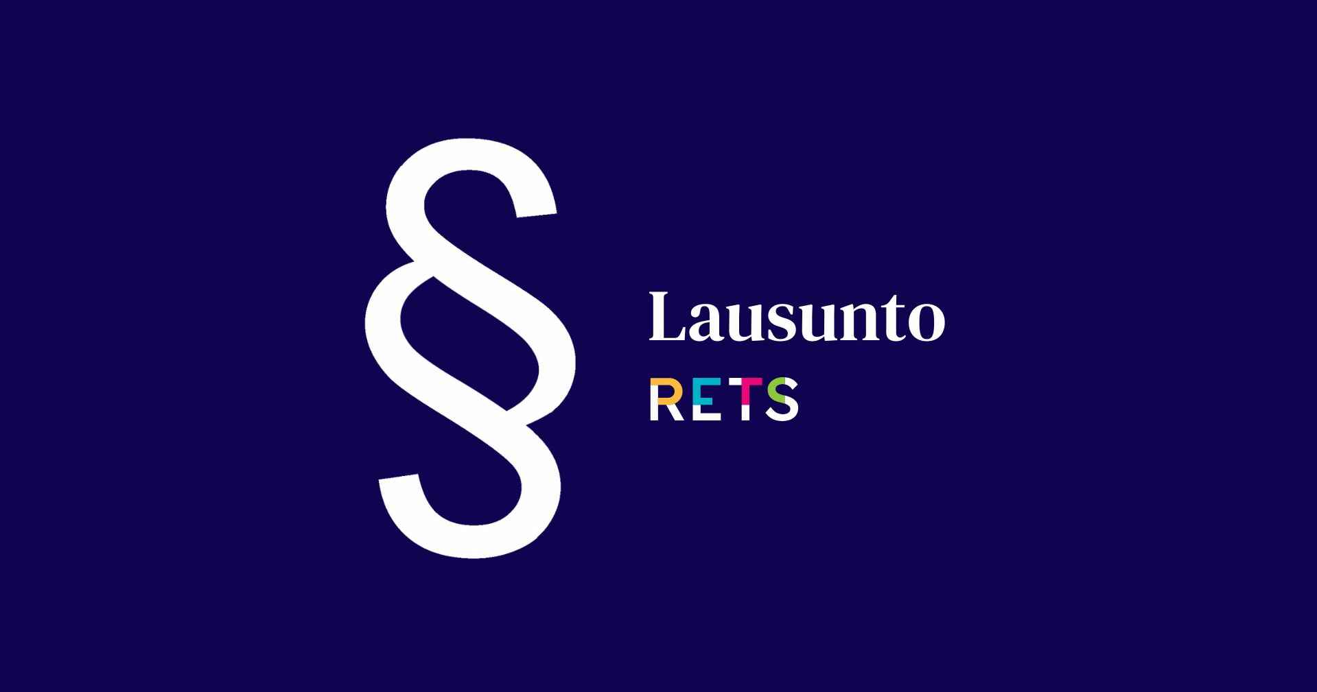 Lakipykälän symboli ja RETS-logo